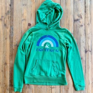Bluenotes Green Hoodie with Rainbow Size Medium